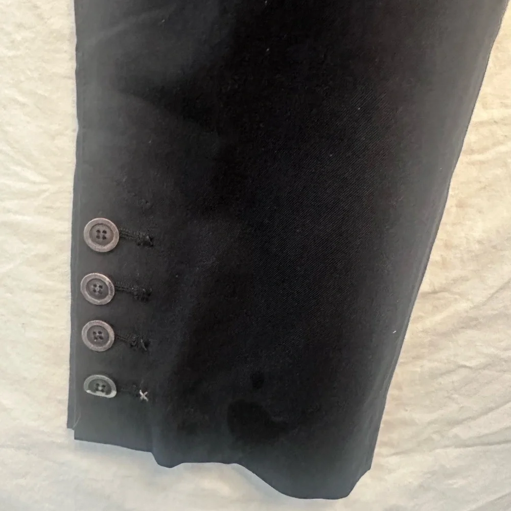 Gunex Made in Italy Black Tailored Ankle Pants Button Hem Size US 2 - Picture 5 of 12